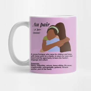 Au pair definition purple Mug